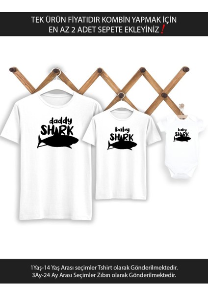 Baba Oğul Daddy Baby Shark (Tek Ürün Fiyatıdır Kombin Yapmak Için En Az 2 Adet Sepete Ekleyiniz)