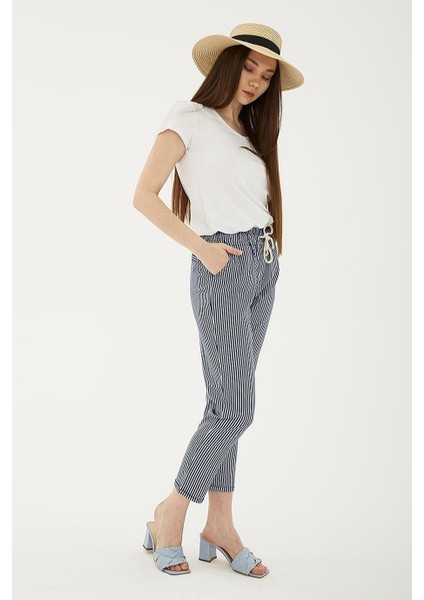 Cepli Bağcıklı Laci Kadın Pantolon 0344-2Y5