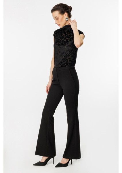 Ekol Ispanyol Paça Siyah Kadın Pantolon 1185-2K5 fiyatları