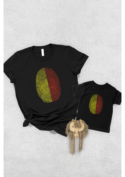 Sarı Lacivert Parmak Izi Baba Oğul Kız (Tek Ürün Fiyatıdır Kombin Için En Az 2 Adet Sepete Ekleyiniz