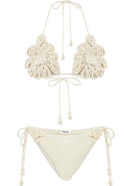 Kroşe Aplikeli Bikini Seti IS1250038028018 modelleri