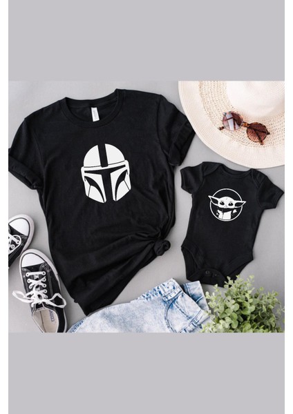 Mandolarian Baby Yoda Baba Oğul Kız Tek Ürün Fiyatıdır Kombin Yapmak Için En Az 2 Adet Sepete Ekle