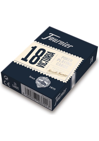 Fournier Poker Oyun Kartları Nº 18, Standart Endeks-Mavi
