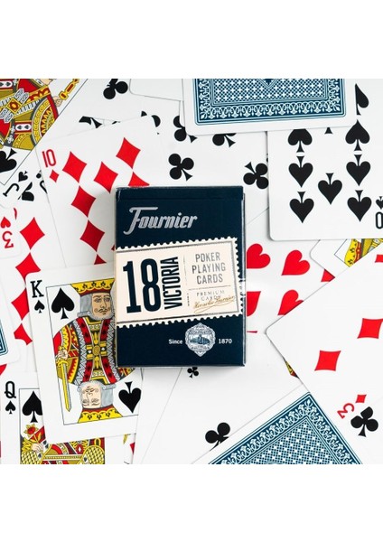Fournier Poker Oyun Kartları Nº 18, Standart Endeks-Mavi fiyatları