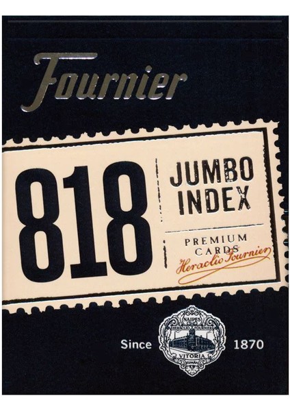 Fournier Poker Oyun Kartları Nº 818, Jumbo Endeks-Mavi