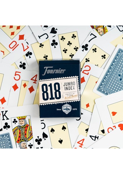 Fournier Poker Oyun Kartları Nº 818, Jumbo Endeks-Mavi
