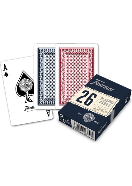 Fournier Bridge Oyun Kartları Nº 26, Standard Endeks-Mavi