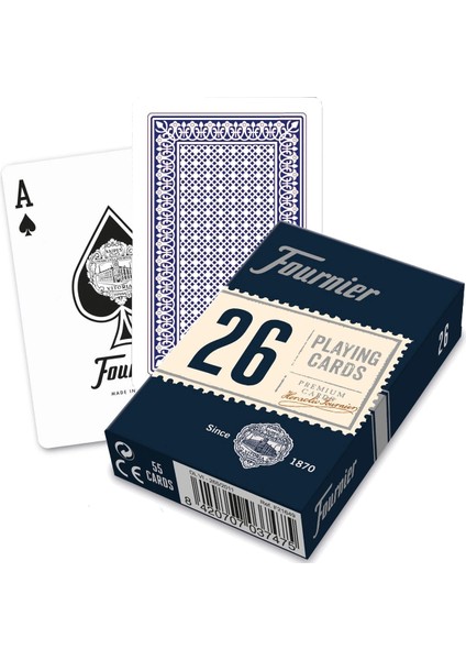 Fournier Bridge Oyun Kartları Nº 26, Standard Endeks-Mavi