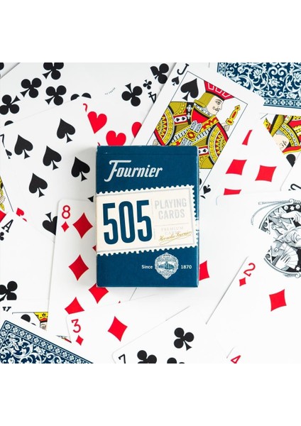 Fournier Poker Oyun Kartları Nº 505, Standard Endeks-Mavi