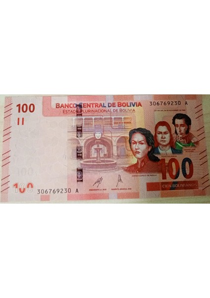 Koleksiyon Bolivia 100 Bolivianos Çil