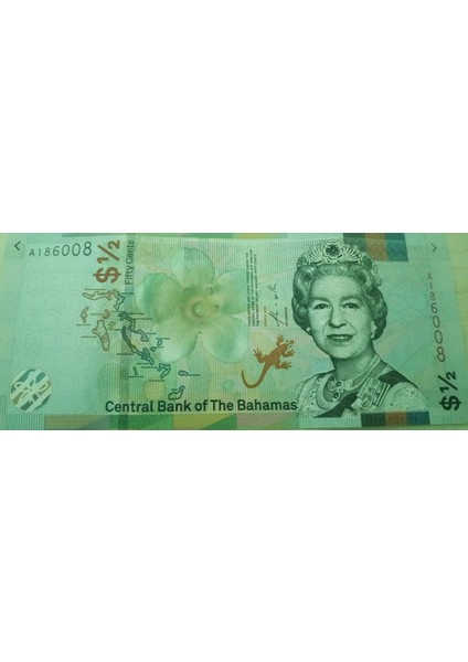 Koleksiyon Bahamas 1/2 Dollar Çil