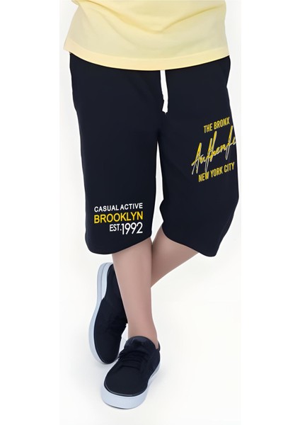 Authenti̇c Broklyn Baskılı, Erkek Çocuk Kapri&şort