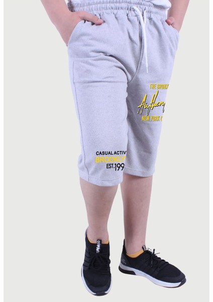 Authentic Broklyn Baskılı, Erkek Çocuk Kapri&şort