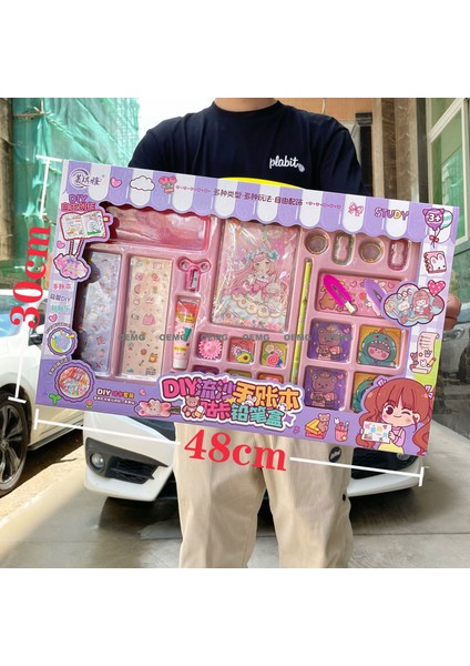 Yeni Çocuk Dıy Üç Boyutlu Sessiz Kitap Goo Kart Çıkartmaları Suluboya Boyama Seti El Kitabı Kız Oyuncakları Büyük Hediye Kutusu (Yurt Dışından)