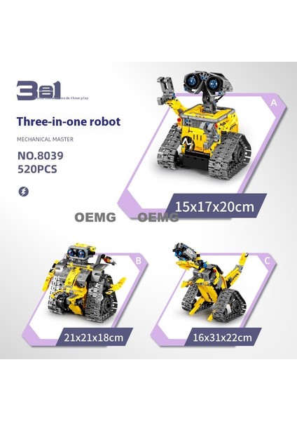 Yeni Yapı Taşları Wall-E Programlama Robotu Kız ve Erkek Çocuklar Için Çocuk Bayramı Oyuncakları Mekanik Ustası Bilim Eğitimi (Yurt Dışından)