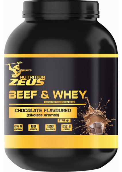 Beef And Whey Protein 2176 gr-Çikolata-Aroma