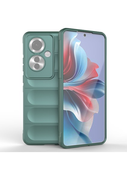 Oppo Reno 11F 5g Kılıf Esnek Tpu Oyuklu Arka Yüzey Tasarımlı Silikon Kapak (Etnik)