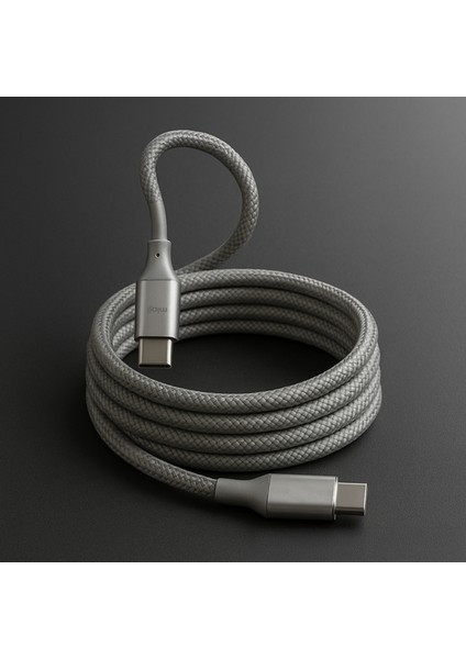 Mio SC1000 USB-C 60W Mıknatıslı Hızlı Şarj Kablosu Huawei, Samsung, Oppo, Xiaomi, iPhone-Beyaz