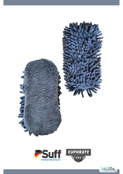 Jumbo Çift Yönlü Oto Yıkama Süngeri 22X10 cm Füme, Oto Bezi, Araç Bezi, Köpük Süngeri