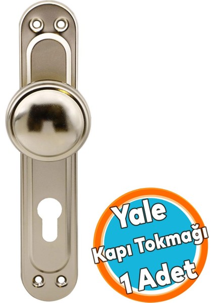 Aynalı Nikel Kapı Tokmağı Topuzu Kolu Metal Tokmak Yale