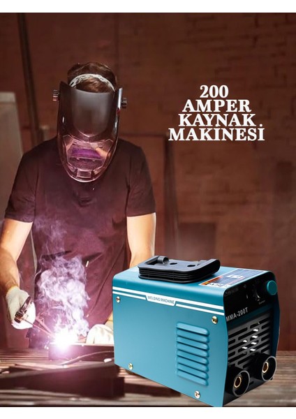 Pro MMA-200T Amper Profesyonel Dijital Göstergeli Çift Kart Soğutmalı Inverter Kaynak Makinesi