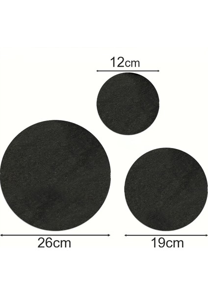12'li Tencere Tava ve Tabak Arası Keçe Yuvarlak Siyah 12 x 12CM fırsatları