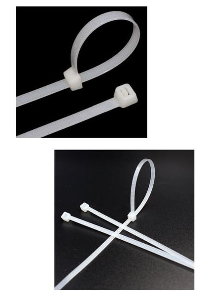 Kablo Bağı & Plastik Kelepçe & Cırt Kelepçe 8X380 mm Beyaz 100 Adet modelleri