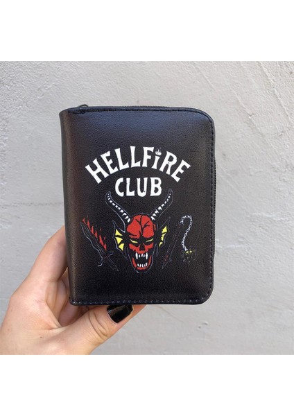 Siyah Stranger Things 4. Sezon Dustin Hellfire Club Kısa Cüzdan fiyatları