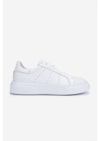 Erkek Hakiki Deri Sneakers & Spor Ayakkabı 04 2559 Erk Ayk Y25 Beyaz Dr/orgu