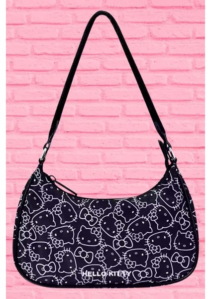 Siyah Hello Kitty Lolita Kol Çantası