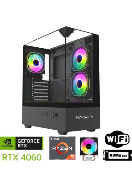 XSR1092 Ryzen 5 5600 32GB Ram 1tb M.2 Nvme SSD 8gb RTX4060 Oyuncu Masaüstü Bilgisayarı