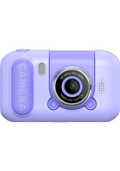 F79 2.4 Inç Ekran Çocuk Dijital Kamera Flip Lens Hd Çocuk Fotoğraf Makinesi-Mor (Yurt Dışından)