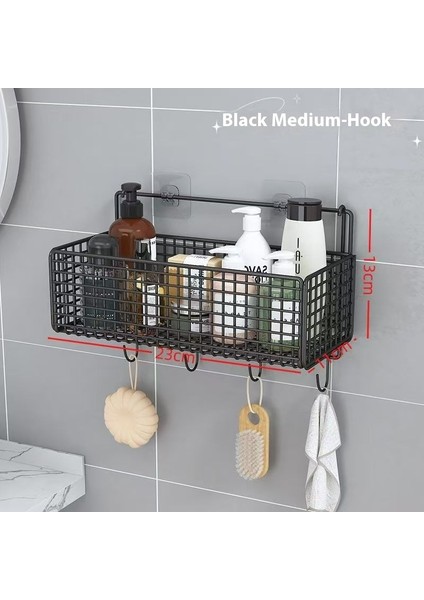 Duvara Monte Raflar Banyo Asma Sepeti Tuvalet Duş Çeşitli Eşyalar Depolama Tanrıları Delik Açmadan Banyo Rafları (Yurt Dışından)