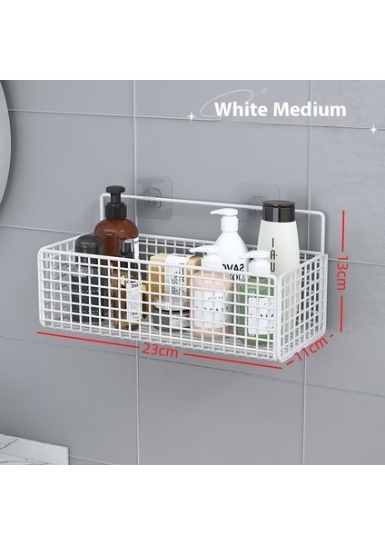 Duvara Monte Raflar Banyo Asma Sepeti Tuvalet Duş Çeşitli Eşyalar Depolama Tanrıları Delik Açmadan Banyo Rafları (Yurt Dışından)