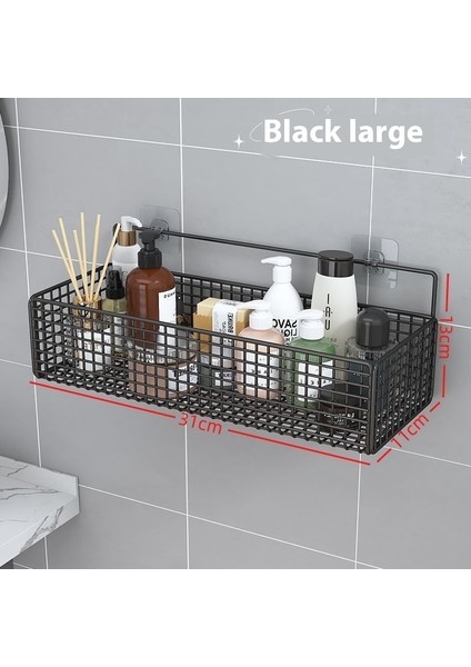 Duvara Monte Raflar Banyo Asma Sepeti Tuvalet Duş Çeşitli Eşyalar Depolama Tanrıları Delik Açmadan Banyo Rafları (Yurt Dışından)