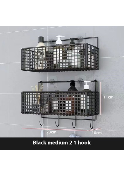 Duvara Monte Raflar Banyo Asma Sepeti Tuvalet Duş Çeşitli Eşyalar Depolama Tanrıları Delik Açmadan Banyo Rafları (Yurt Dışından)