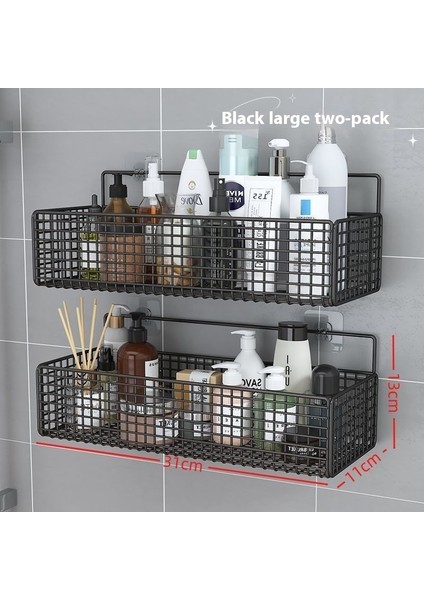 Duvara Monte Raflar Banyo Asma Sepeti Tuvalet Duş Çeşitli Eşyalar Depolama Tanrıları Delik Açmadan Banyo Rafları (Yurt Dışından)