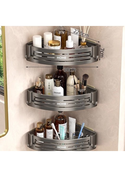 Banyo Banyo Üçgen Raf Tuvalet Tuvalet Rafı Punch Yok Duvara Monte Duvar Rafı (Yurt Dışından)
