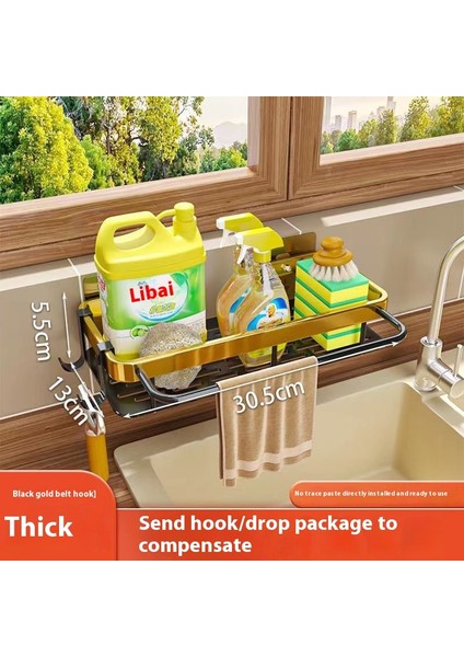 Alüminyum Alaşımlı Banyo Rafı Banyo Tuvalet Tuvalet Depolama Rafı Delme Olmadan Duvara Asılı Duvar (Yurt Dışından)