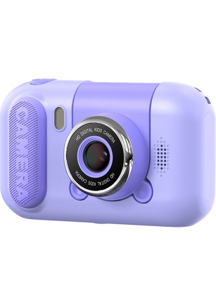 F79 2.4 Inç Ekran Çocuk Dijital Kamera Flip Lens Hd Çocuk Fotoğraf Makinesi-Mor (Yurt Dışından)