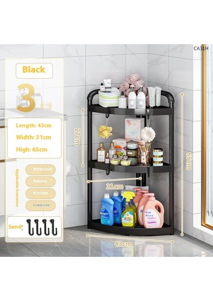 Banyo Raf Rafları Ayaklı Banyo Tripod Kelepçeleri Depolama Tanrısı Tuvalet Tuvalet Köşe Depolama (Yurt Dışından)