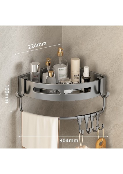 Banyo Banyo Üçgen Raf Tuvalet Tuvalet Rafı Punch Yok Duvara Monte Duvar Rafı (Yurt Dışından)