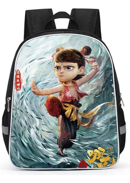 Nezha Okul Çantası Ilkokul Öğrencileri Karikatür Çocuk Anaokulu 1-2 Sınıf Kız Okul Çantası (Yurt Dışından)