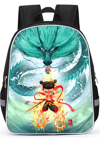 Nezha Iki Sihirli Çocuk Denizin Peşinde Anime Omuzlar Öğrenciler Okul Çantası Bilgisayar Çantası (Yurt Dışından)