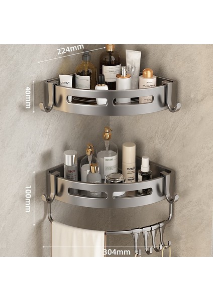 Banyo Banyo Üçgen Raf Tuvalet Tuvalet Rafı Punch Yok Duvara Monte Duvar Rafı (Yurt Dışından)