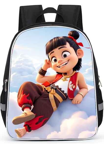 Nezha Iki Sihirli Çocuk Denizin Peşinde Anime Omuzlar Öğrenciler Okul Çantası Bilgisayar Çantası (Yurt Dışından)