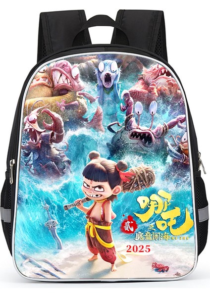 Nezha Iki Sihirli Çocuk Denizin Peşinde Anime Omuzlar Öğrenciler Okul Çantası Bilgisayar Çantası (Yurt Dışından)