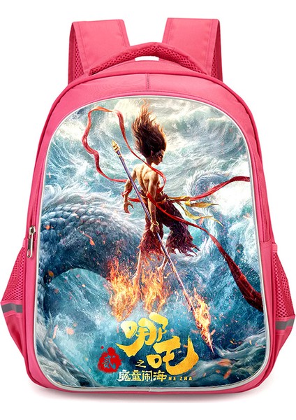 Nezha Iki Sihirli Çocuk Denizin Peşinde Anime Omuzlar Öğrenciler Okul Çantası Bilgisayar Çantası (Yurt Dışından)