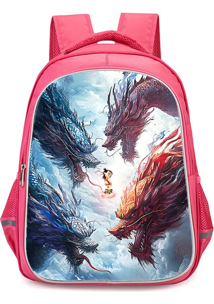 Nezha Iki Sihirli Çocuk Denizin Peşinde Anime Omuzlar Öğrenciler Okul Çantası Bilgisayar Çantası (Yurt Dışından)