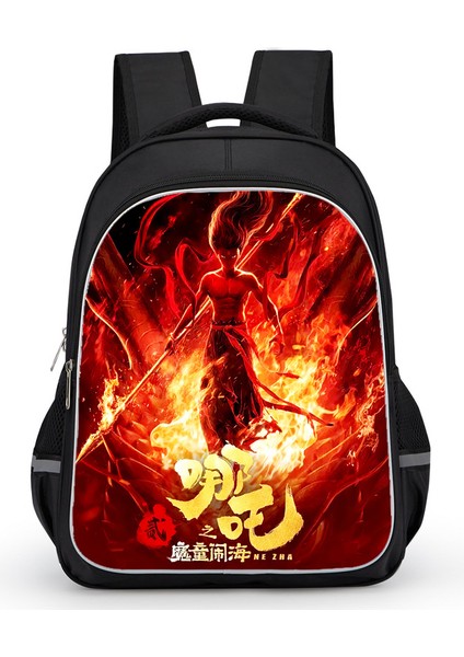 Nezha Iki Sihirli Çocuk Denizin Peşinde Anime Omuzlar Öğrenciler Okul Çantası Bilgisayar Çantası (Yurt Dışından)
